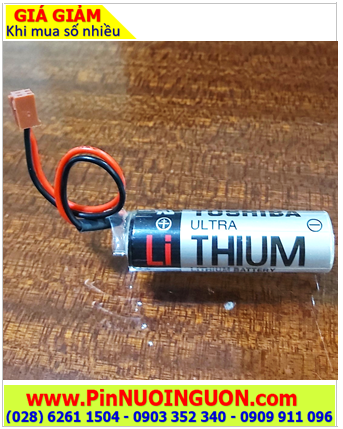 Toshiba ER6VCT; Pin nuôi nguồn Toshiba ER6VCT lithium 3.6v AA2000mAh (Zắc nâu nhỏ) /X.xứ NHẬT